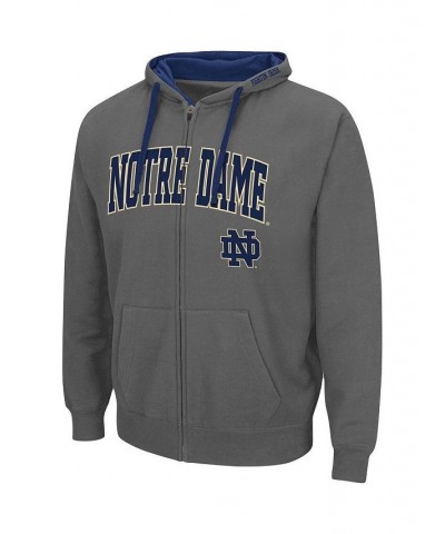 Men's Charcoal Notre Dame Fighting Irish Big and Tall Full-Zip Hoodie $34.30 Sweatshirt