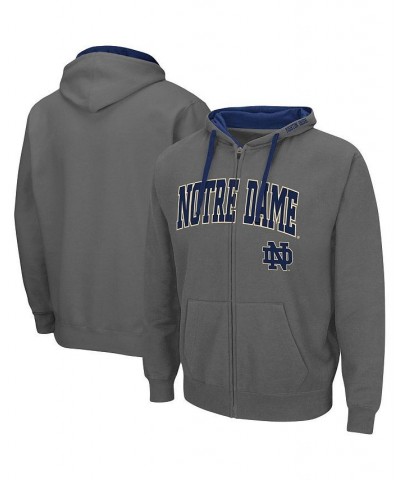 Men's Charcoal Notre Dame Fighting Irish Big and Tall Full-Zip Hoodie $34.30 Sweatshirt