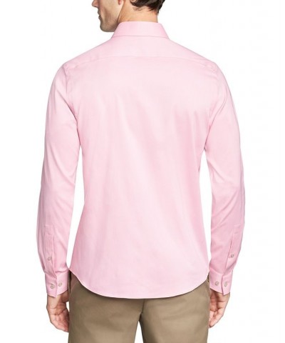 Men's Airsoft Eco Slim Fit Untucked Dress Shirt Pink $24.65 Dress Shirts