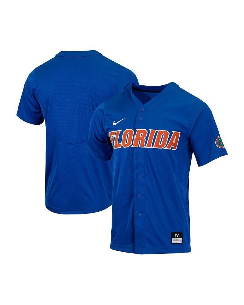 Men's Royal Florida Gators Replica Full-Button Baseball Jersey $47.00 Jersey