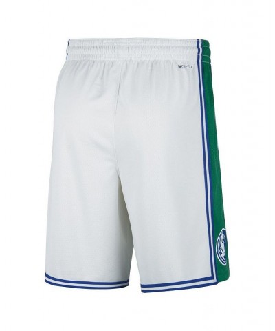 Men's White and Green Dallas Mavericks 2021/22 City Edition Swingman Shorts $33.88 Shorts