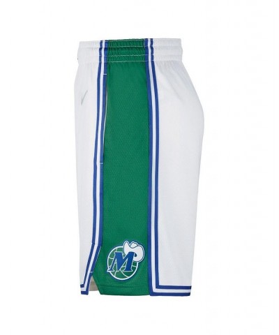 Men's White and Green Dallas Mavericks 2021/22 City Edition Swingman Shorts $33.88 Shorts