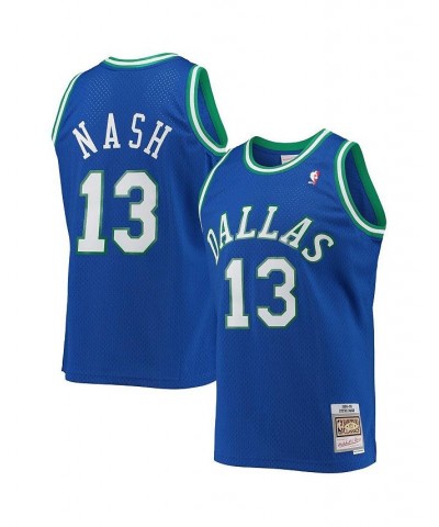 Men's Steve Nash Blue Dallas Mavericks Hardwood Classics Swingman Jersey $35.52 Jersey