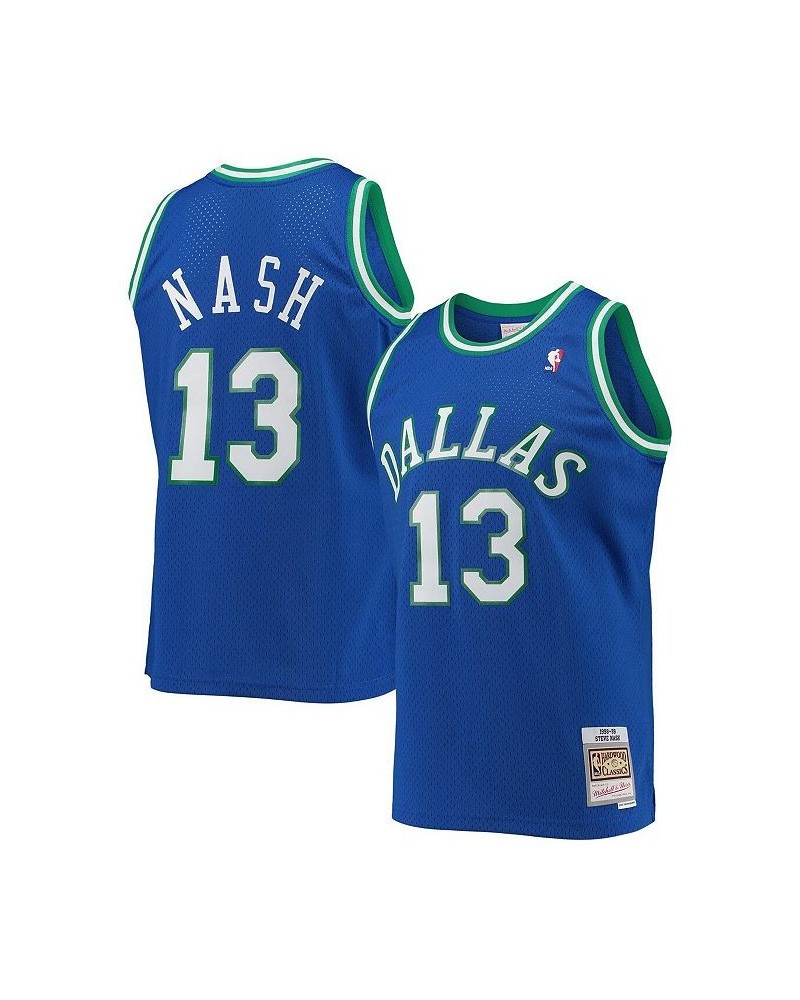 Men's Steve Nash Blue Dallas Mavericks Hardwood Classics Swingman Jersey $35.52 Jersey