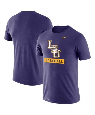 Men's Purple LSU Tigers Baseball Logo Stack Legend Performance T-shirt $21.50 T-Shirts