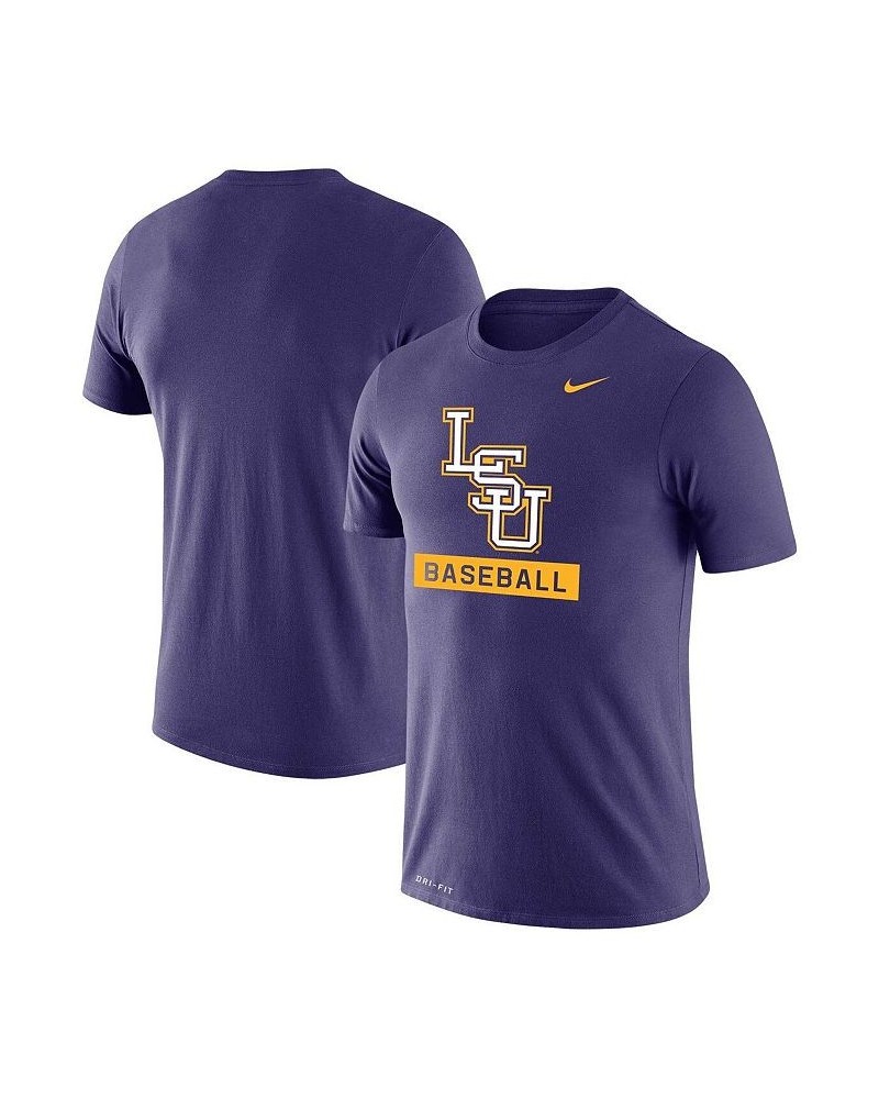 Men's Purple LSU Tigers Baseball Logo Stack Legend Performance T-shirt $21.50 T-Shirts