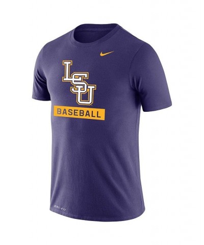 Men's Purple LSU Tigers Baseball Logo Stack Legend Performance T-shirt $21.50 T-Shirts