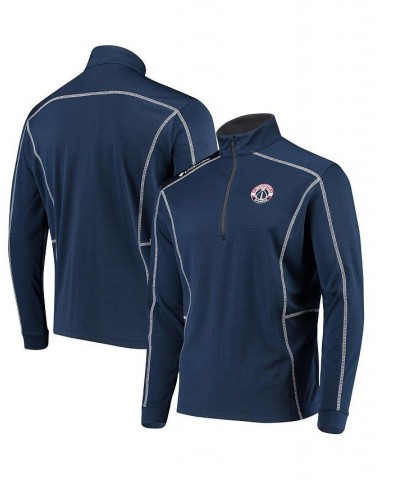 Men's Navy Washington Wizards Omni-Wick Shotgun Quarter-Zip Pullover Jacket $34.65 Jackets