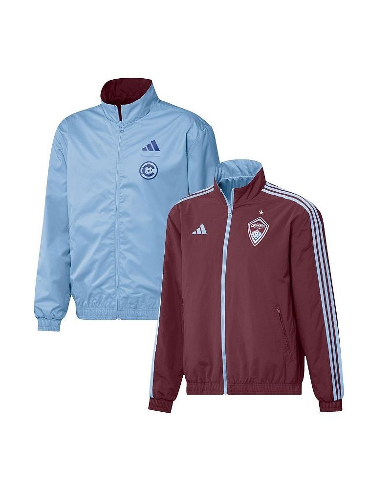 Men's Burgundy, Light Blue Colorado Rapids 2023 On-Field Anthem Full-Zip Reversible Team Jacket $46.80 Jackets