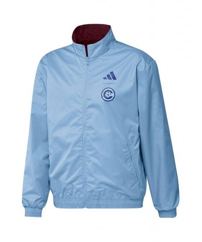 Men's Burgundy, Light Blue Colorado Rapids 2023 On-Field Anthem Full-Zip Reversible Team Jacket $46.80 Jackets