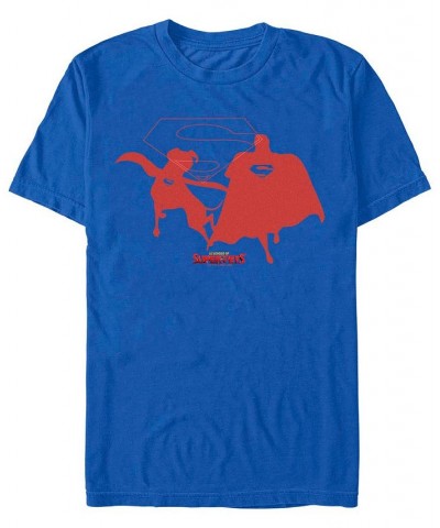 Men's Super Pets Super Duo Short Sleeve T-shirt Blue $16.45 T-Shirts