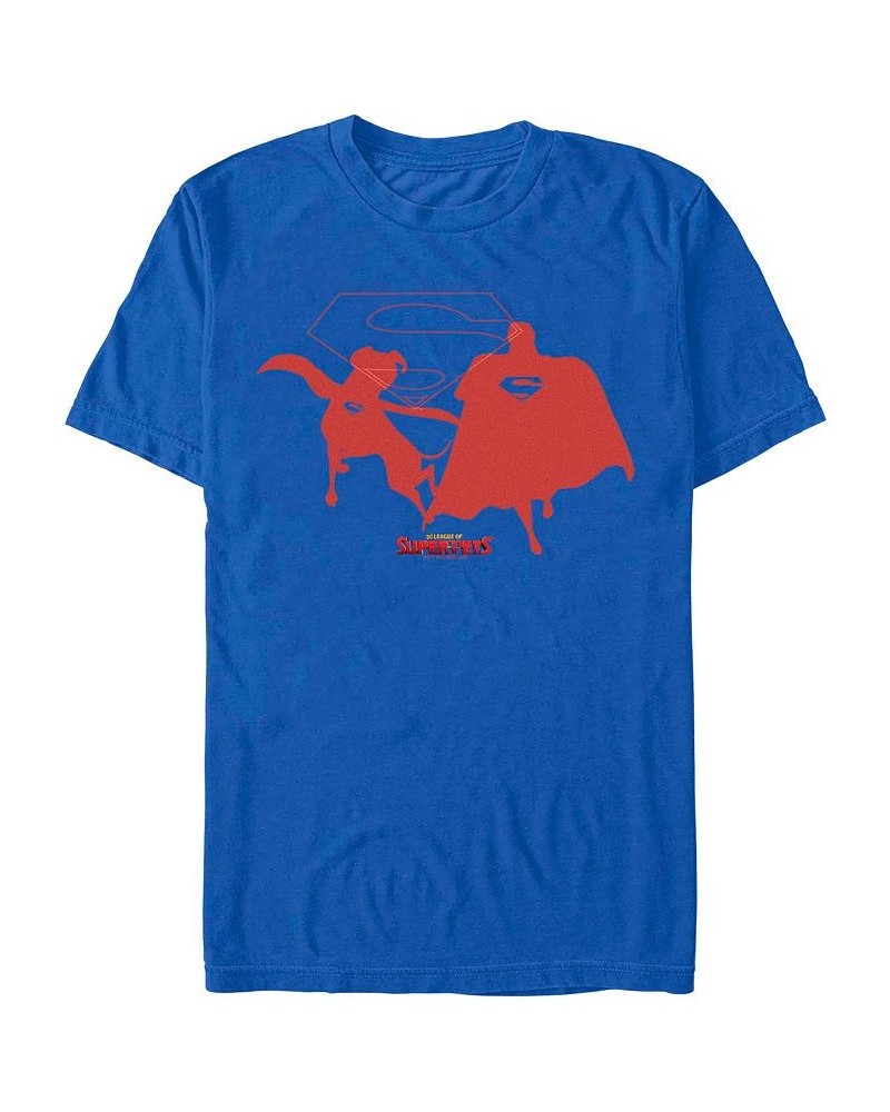 Men's Super Pets Super Duo Short Sleeve T-shirt Blue $16.45 T-Shirts