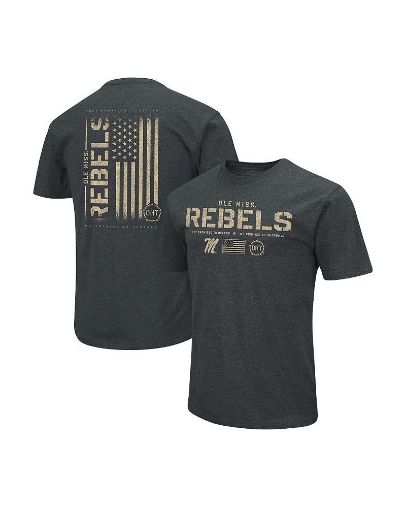 Men's Heathered Black Ole Miss Rebels OHT Military-Inspired Appreciation Flag 2.0 T-shirt $26.54 T-Shirts