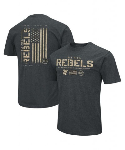 Men's Heathered Black Ole Miss Rebels OHT Military-Inspired Appreciation Flag 2.0 T-shirt $26.54 T-Shirts