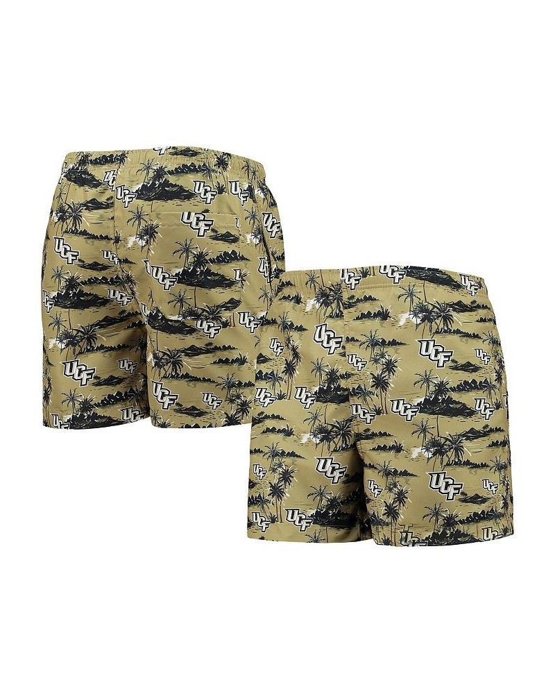 Men's Gold UCF Knights Island Palm Swim Trunks $21.62 Swimsuits