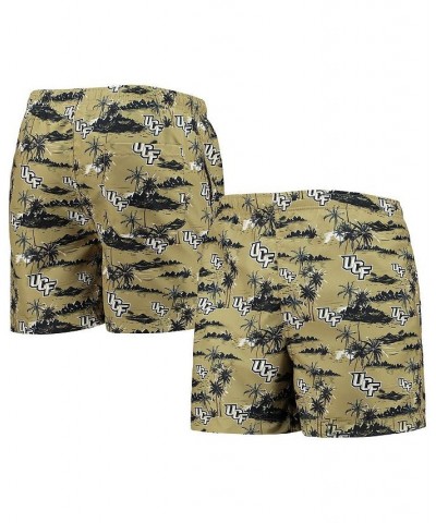 Men's Gold UCF Knights Island Palm Swim Trunks $21.62 Swimsuits