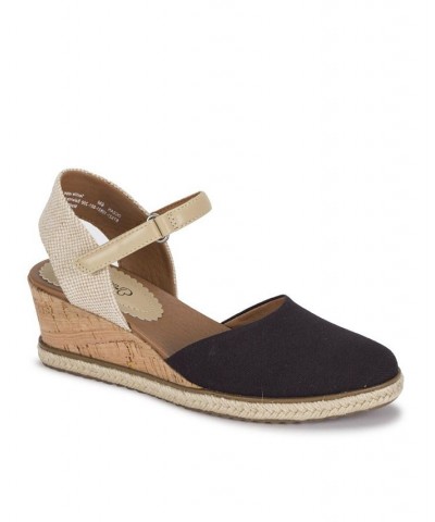 Women's Ocean Platform Wedges Black $43.35 Shoes