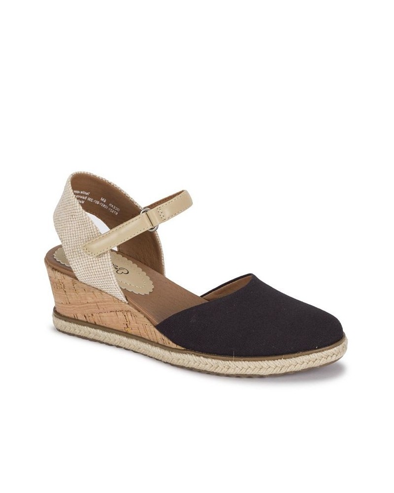 Women's Ocean Platform Wedges Black $43.35 Shoes