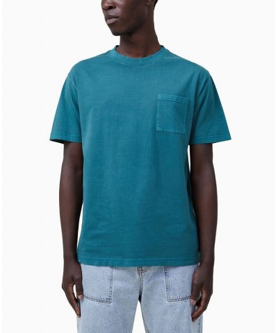 Men's Loose Fit Short Sleeve T-shirt Green $16.49 T-Shirts