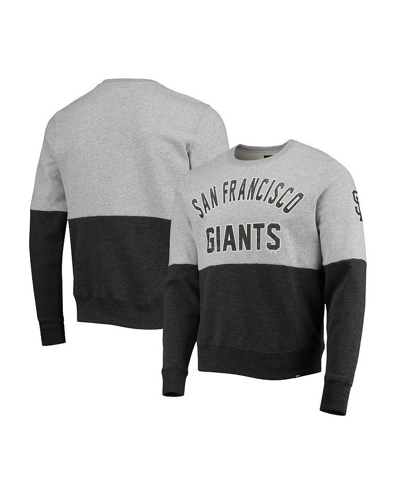 Men's '47 Heathered Gray, Heathered Black San Francisco Giants Two-Toned Team Pullover Sweatshirt $31.31 Sweatshirt