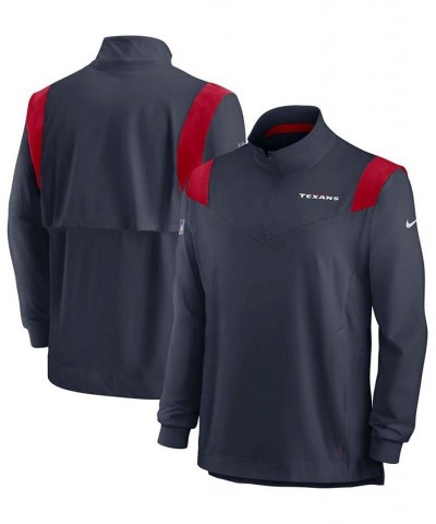 Men's Navy Houston Texans 2021 Sideline Coaches Repel Quarter-Zip Jacket $30.80 Jackets