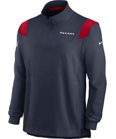 Men's Navy Houston Texans 2021 Sideline Coaches Repel Quarter-Zip Jacket $30.80 Jackets