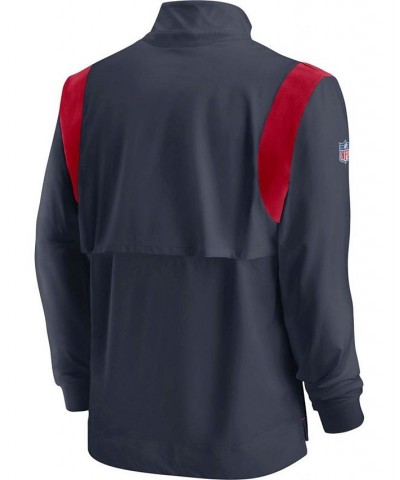 Men's Navy Houston Texans 2021 Sideline Coaches Repel Quarter-Zip Jacket $30.80 Jackets