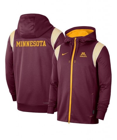 Men's Maroon Minnesota Golden Gophers Sideline Performance Full-Zip Hoodie $39.90 Sweatshirt