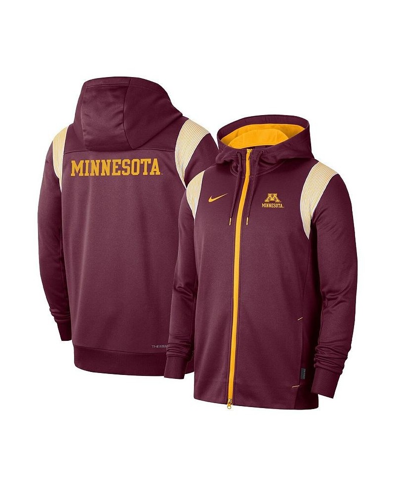 Men's Maroon Minnesota Golden Gophers Sideline Performance Full-Zip Hoodie $39.90 Sweatshirt