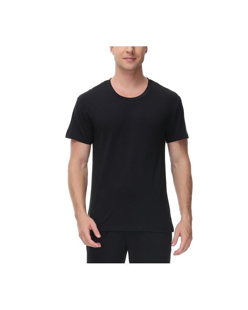 INK + IVY Heat retaining Crew neck contrast Short Sleeve Pajama Tee Black $12.30 Pajama