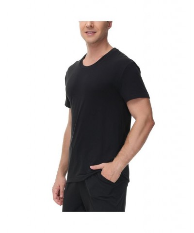 INK + IVY Heat retaining Crew neck contrast Short Sleeve Pajama Tee Black $12.30 Pajama