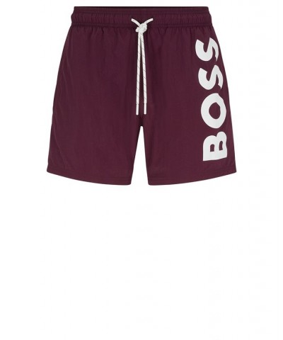 BOSS Men's Large Contrast Logo Quick-Drying Swim Shorts Purple $30.40 Shorts