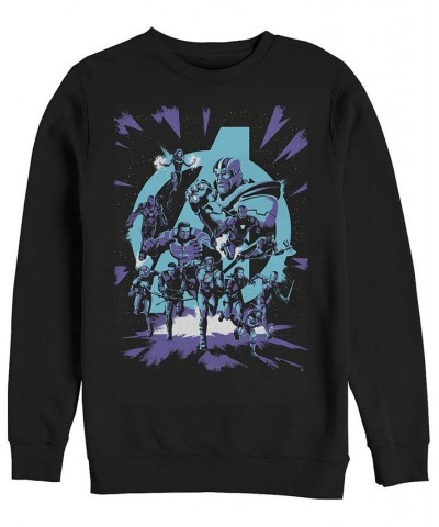 Marvel Men's Avengers Endgame Group Shot Comic Logo, Crewneck Fleece Black $31.89 Sweatshirt