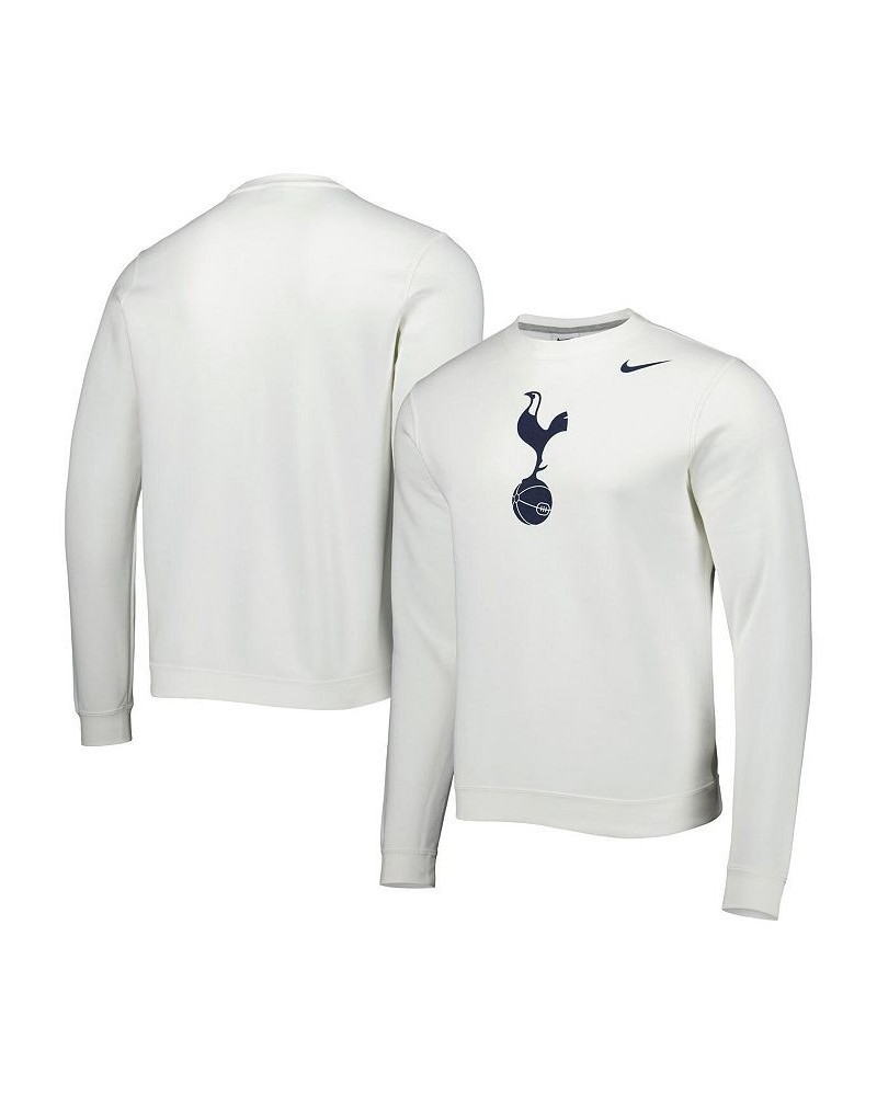 Men's White Tottenham Hotspur Fleece Pullover Sweatshirt $33.75 Sweatshirt