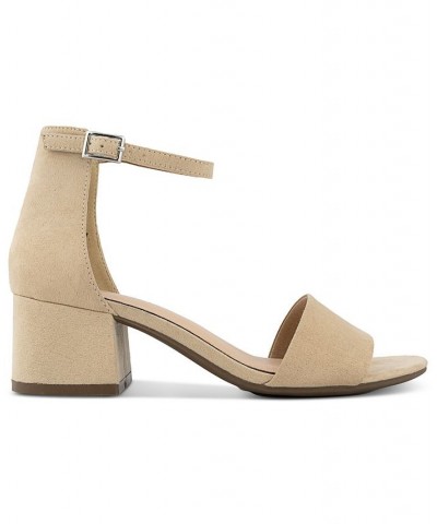 Women's Noelle Low Dress Sandals Nude $26.65 Shoes