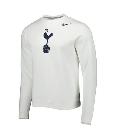 Men's White Tottenham Hotspur Fleece Pullover Sweatshirt $33.75 Sweatshirt