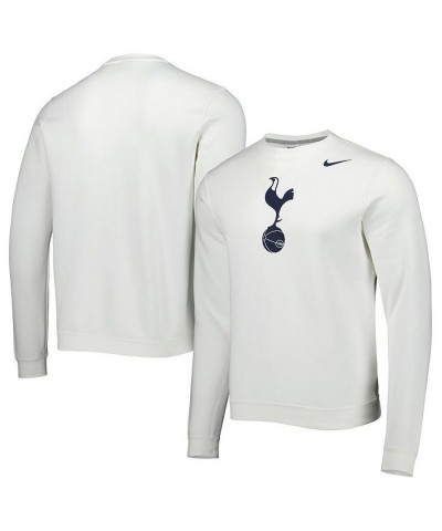 Men's White Tottenham Hotspur Fleece Pullover Sweatshirt $33.75 Sweatshirt