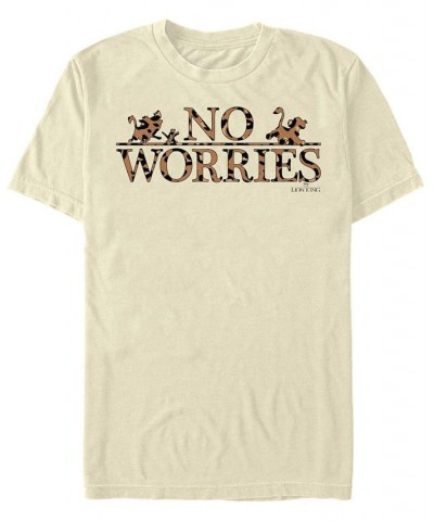 Men's No Worries Leopard Short Sleeve Crew T-shirt Tan/Beige $20.99 T-Shirts