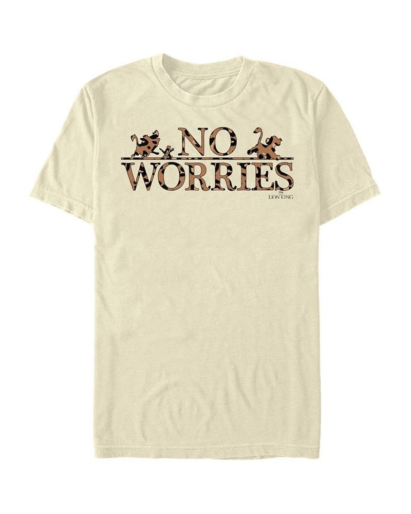 Men's No Worries Leopard Short Sleeve Crew T-shirt Tan/Beige $20.99 T-Shirts