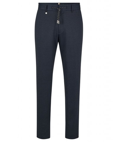 BOSS Men's Slim-Fit Trousers Blue $60.34 Pants