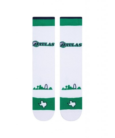 Men's White Dallas Mavericks 2021/22 City Edition Crew Socks $9.66 Socks