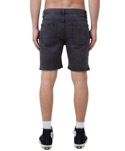 Men's Straight Denim Shorts Black $24.75 Shorts