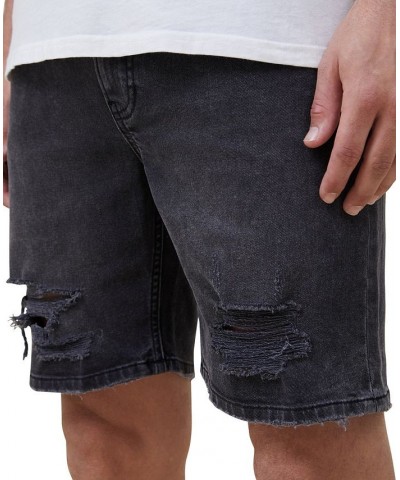 Men's Straight Denim Shorts Black $24.75 Shorts