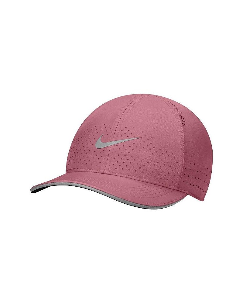 Men's Black Featherlight Adjustable Performance Hat Pink $17.59 Hats