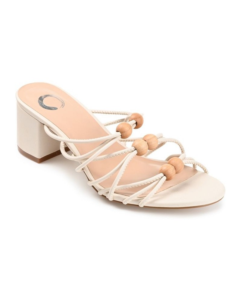 Women's Kennadi Beaded Sandals Ivory/Cream $42.75 Shoes