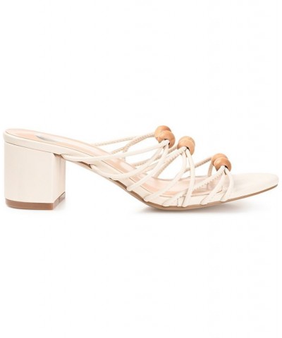 Women's Kennadi Beaded Sandals Ivory/Cream $42.75 Shoes