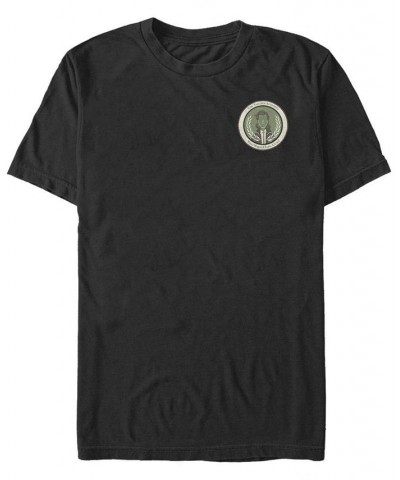 Men's Loki Badge Short Sleeve Crew T-shirt Black $18.54 T-Shirts