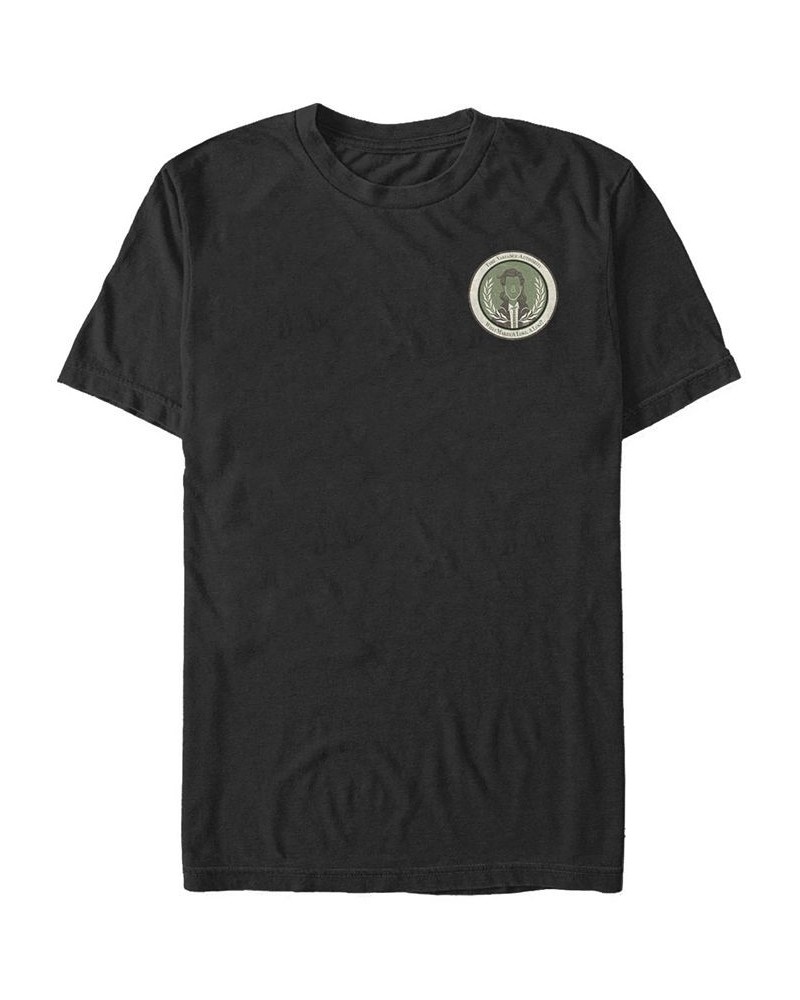 Men's Loki Badge Short Sleeve Crew T-shirt Black $18.54 T-Shirts