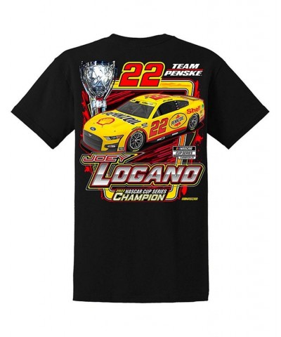 Men's Black Joey Logano 2022 NASCAR Cup Series Champion Shell Pennzoil Trophy Two Spot T-shirt $15.96 T-Shirts