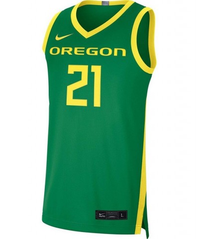 Men's 21 Apple Green Oregon Ducks Limited Basketball Jersey $39.60 Jersey